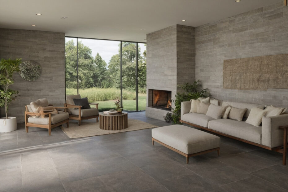 What should you measure before buying a living room set shown in a luxury residential interior