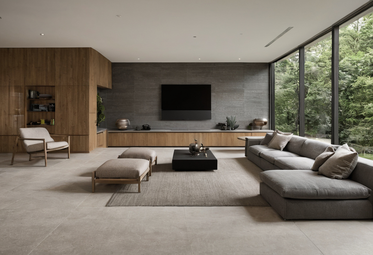 Luxury interior image showing How should TV distance and focal points change living room furniture ideas